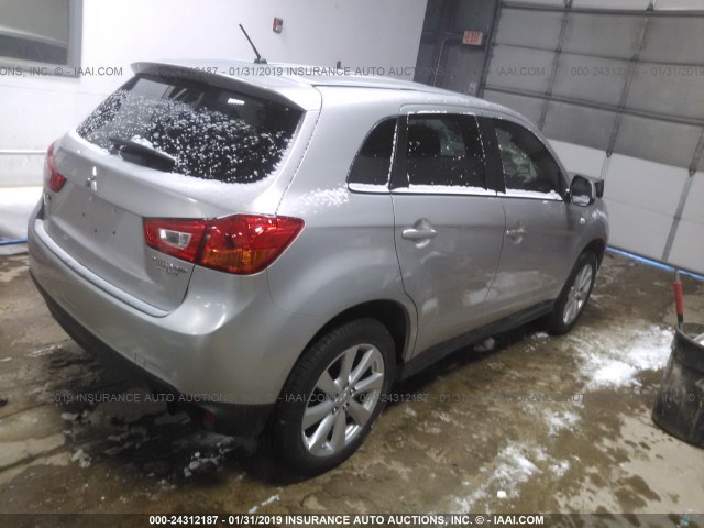 4A4AP3AU6EE012112 - 2014 MITSUBISHI OUTLANDER SPORT ES SILVER photo 4