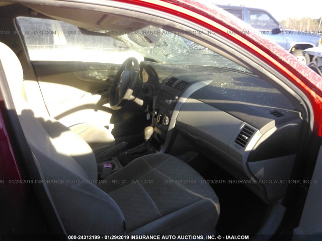 JTDBL40E59J012235 - 2009 TOYOTA COROLLA LE/XLE RED photo 5