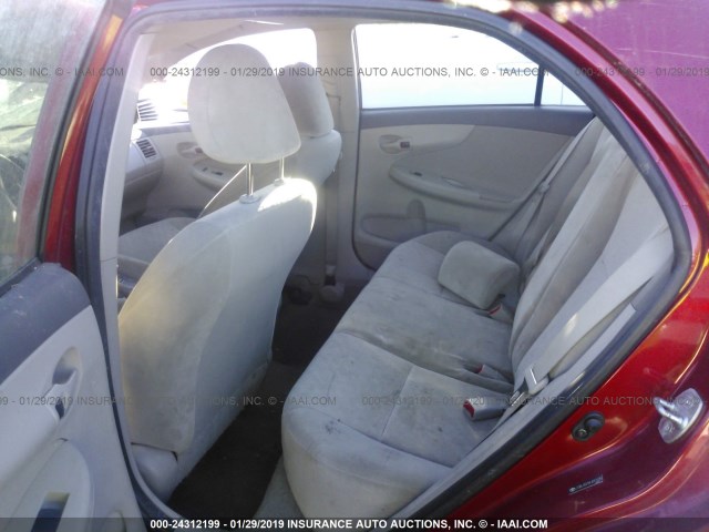 JTDBL40E59J012235 - 2009 TOYOTA COROLLA LE/XLE RED photo 8