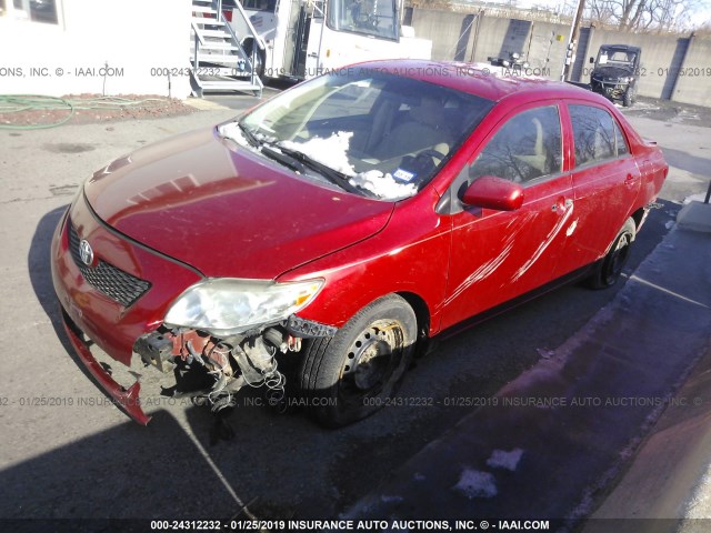 1NXBU40E79Z113039 - 2009 TOYOTA COROLLA S/LE/XLE RED photo 2