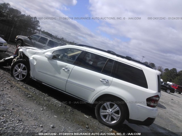 4JGBF71EX8A357309 - 2008 MERCEDES-BENZ GL 450 4MATIC WHITE photo 3