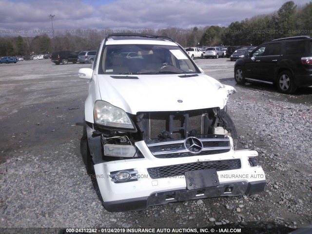 4JGBF71EX8A357309 - 2008 MERCEDES-BENZ GL 450 4MATIC WHITE photo 6