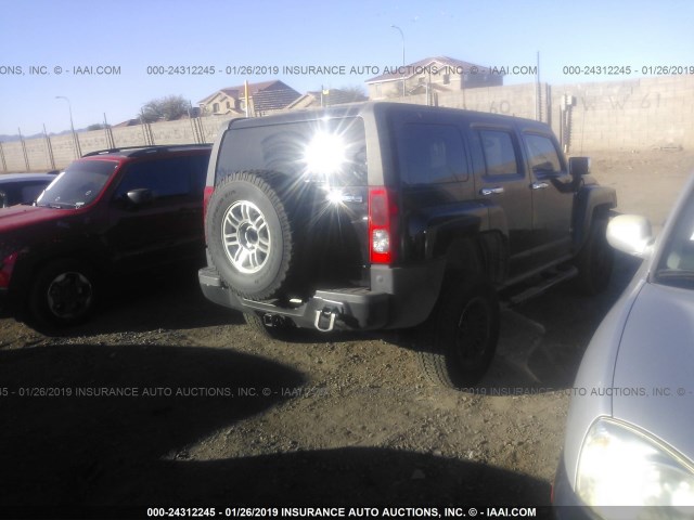 5GTDN136068261026 - 2006 HUMMER H3 BLACK photo 4