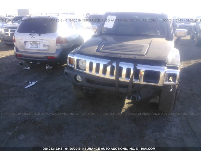 5GTDN136068261026 - 2006 HUMMER H3 BLACK photo 6