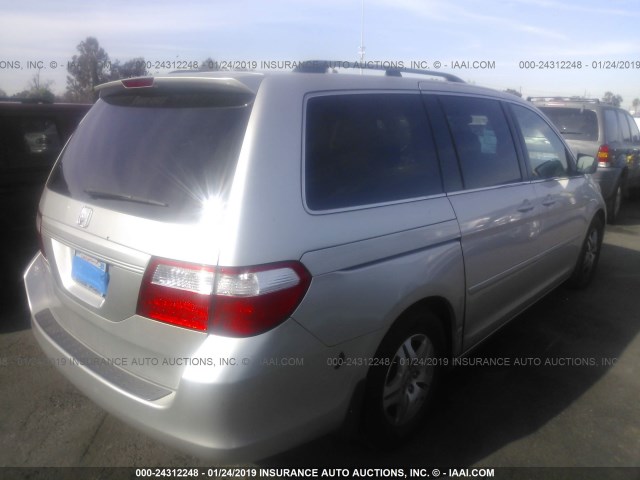 5FNRL38757B040653 - 2007 HONDA ODYSSEY EXL SILVER photo 4