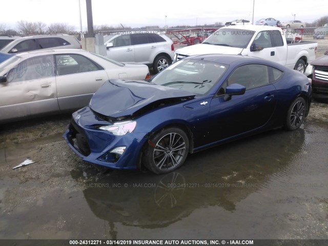 JF1ZNAA16D2722594 - 2013 TOYOTA SCION FR-S Dark Blue photo 2