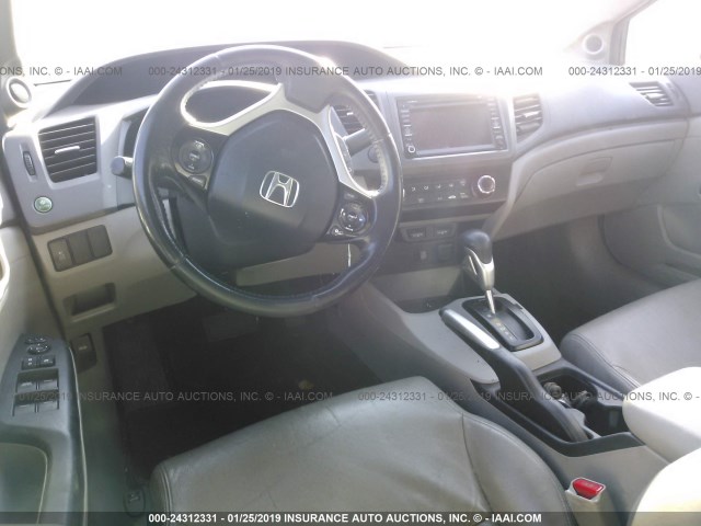 19XFB2F9XCE008978 - 2012 HONDA CIVIC EXL GRAY photo 5