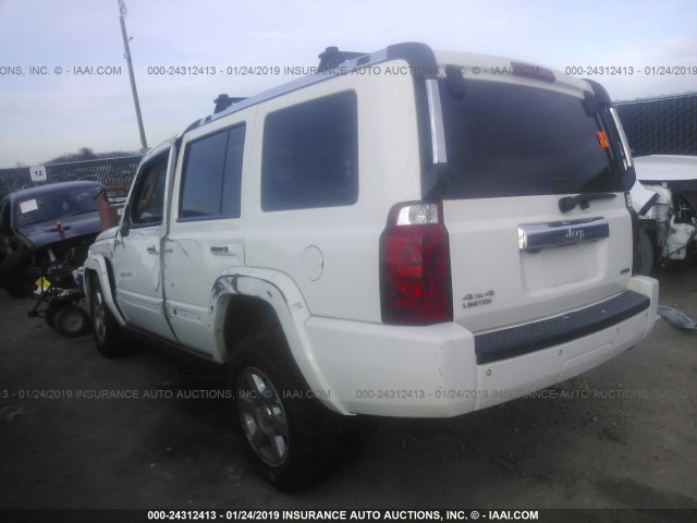 1J8HG582X8C101664 - 2008 JEEP COMMANDER LIMITED WHITE photo 3