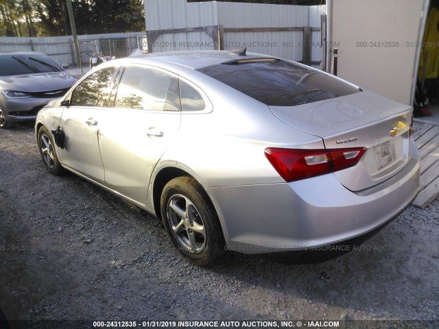 1G1ZB5ST5HF198713 - 2017 CHEVROLET MALIBU LS SILVER photo 3