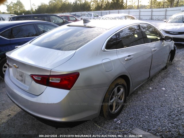 1G1ZB5ST5HF198713 - 2017 CHEVROLET MALIBU LS SILVER photo 4