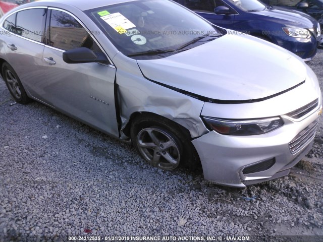 1G1ZB5ST5HF198713 - 2017 CHEVROLET MALIBU LS SILVER photo 6