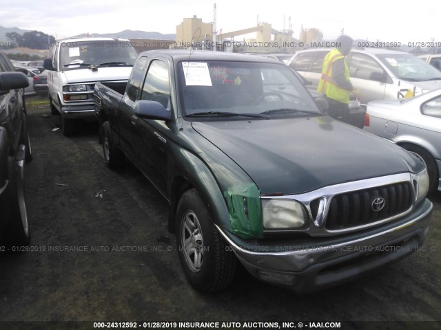 5TEVL52N21Z773458 - 2001 TOYOTA TACOMA XTRACAB GREEN photo 1