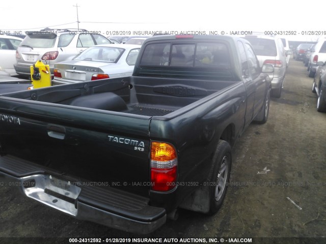 5TEVL52N21Z773458 - 2001 TOYOTA TACOMA XTRACAB GREEN photo 4