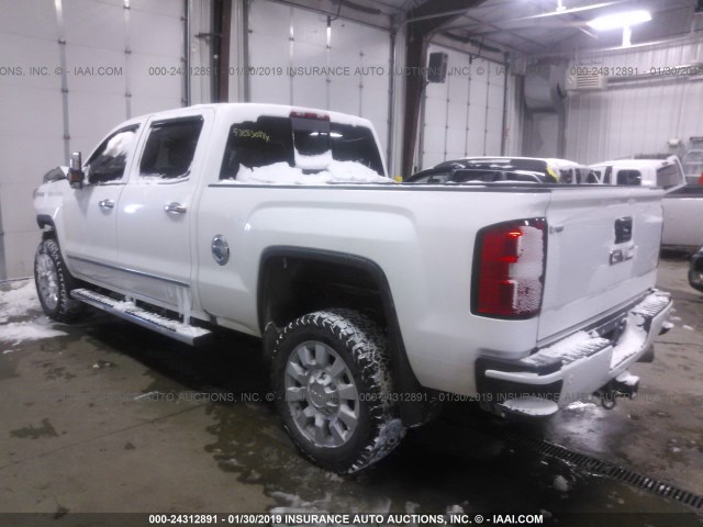 1GT120E85FF672283 - 2015 GMC SIERRA K2500 DENALI WHITE photo 3