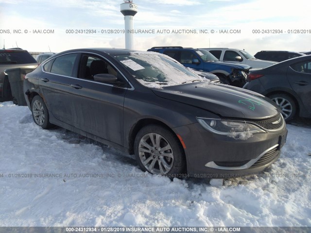 1C3CCCAB7FN732678 - 2015 CHRYSLER 200 LIMITED GRAY photo 1