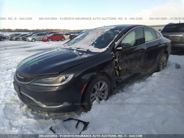 1C3CCCAB7FN732678 - 2015 CHRYSLER 200 LIMITED GRAY photo 2