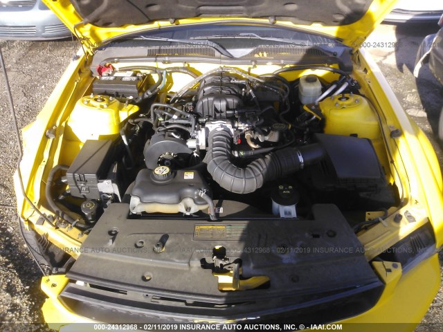 1ZVFT80N555145361 - 2005 FORD MUSTANG YELLOW photo 10