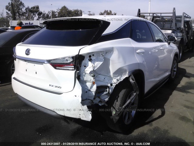 2T2ZZMCA1JC101205 - 2018 LEXUS RX 350/BASE/F SPORT WHITE photo 4