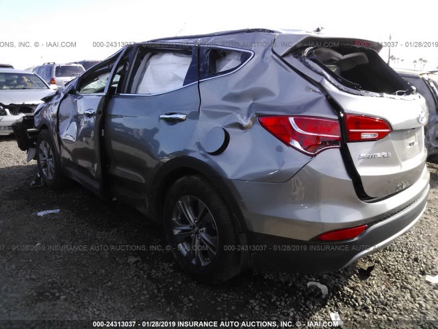 5XYZU3LB4EG182958 - 2014 HYUNDAI SANTA FE SPORT  GRAY photo 3