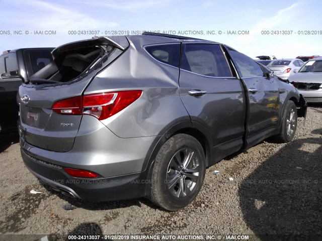 5XYZU3LB4EG182958 - 2014 HYUNDAI SANTA FE SPORT  GRAY photo 4