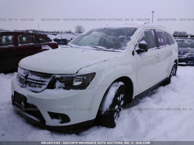 3C4PDCBG0ET134354 - 2014 DODGE JOURNEY SXT WHITE photo 2