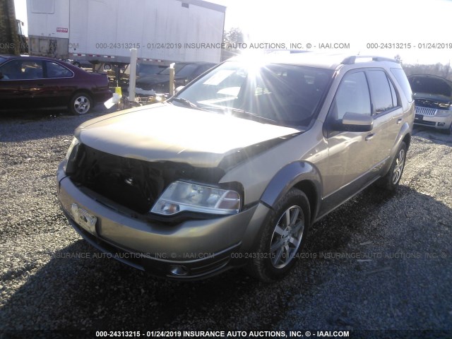 1FMDK02W78GA11170 - 2008 FORD TAURUS X SEL Champagne photo 2