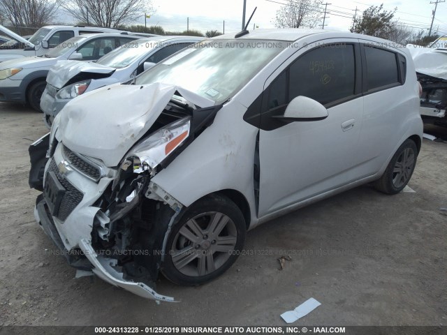 KL8CB6S99EC454428 - 2014 CHEVROLET SPARK LS WHITE photo 2