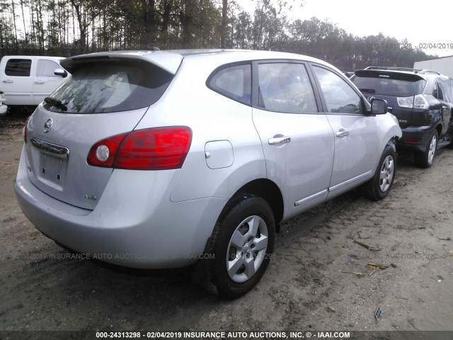 JN8AS5MV3DW651700 - 2013 NISSAN ROGUE S/SV SILVER photo 4