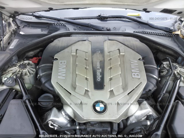 WBAFU9C54BC783946 - 2011 BMW 550 XI WHITE photo 10