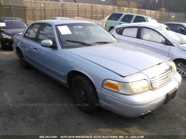 2FAFP74W61X121198 - 2001 FORD CROWN VICTORIA LX Light Blue photo 1