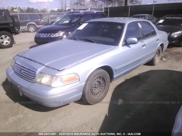 2FAFP74W61X121198 - 2001 FORD CROWN VICTORIA LX Light Blue photo 2