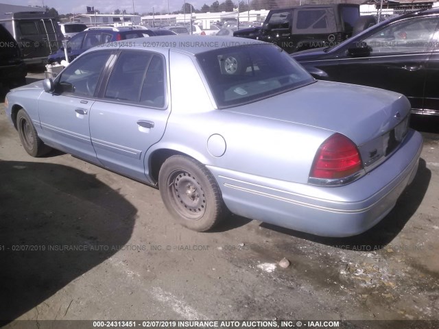 2FAFP74W61X121198 - 2001 FORD CROWN VICTORIA LX Light Blue photo 3