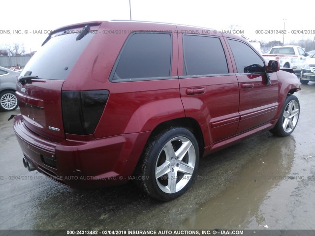 1J8HR78346C217938 - 2006 JEEP GRAND CHEROKEE SRT-8 RED photo 4