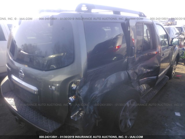 5N1AR18B58C660045 - 2008 NISSAN PATHFINDER S/LE/SE GRAY photo 4