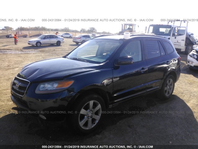 5NMSH13E87H022966 - 2007 HYUNDAI SANTA FE SE/LIMITED BLUE photo 2