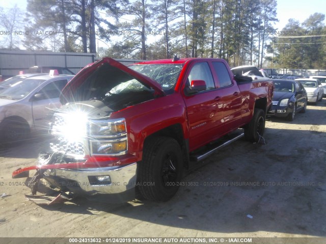 1GCVKREC5FZ261183 - 2015 CHEVROLET SILVERADO K1500 LT RED photo 2