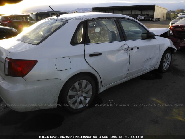 JF1GE61628H520886 - 2008 SUBARU IMPREZA 2.5I WHITE photo 4