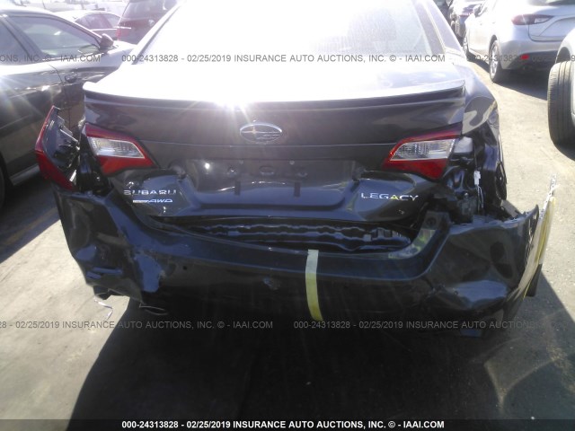 4S3BNAS61J3013728 - 2018 SUBARU LEGACY SPORT GRAY photo 6