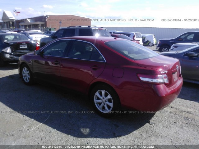 4T1BF3EK6BU178618 - 2011 TOYOTA CAMRY SE/LE/XLE 红色 照片 3