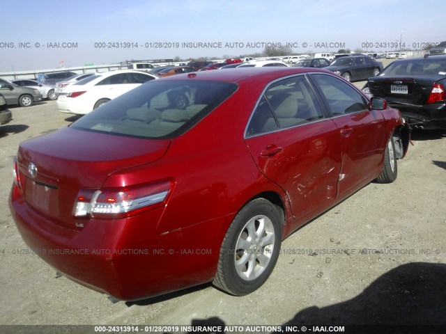 4T1BF3EK6BU178618 - 2011 TOYOTA CAMRY SE/LE/XLE 红色 照片 4