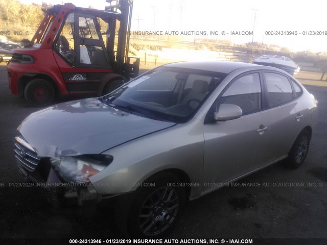 KMHDU46D89U698477 - 2009 HYUNDAI ELANTRA GLS/SE GOLD photo 2