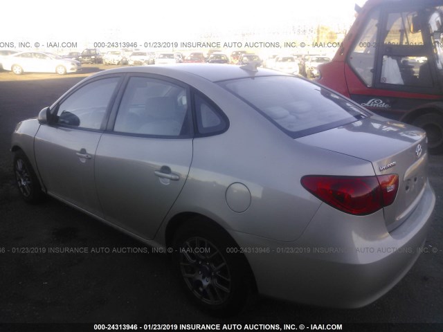 KMHDU46D89U698477 - 2009 HYUNDAI ELANTRA GLS/SE GOLD photo 3