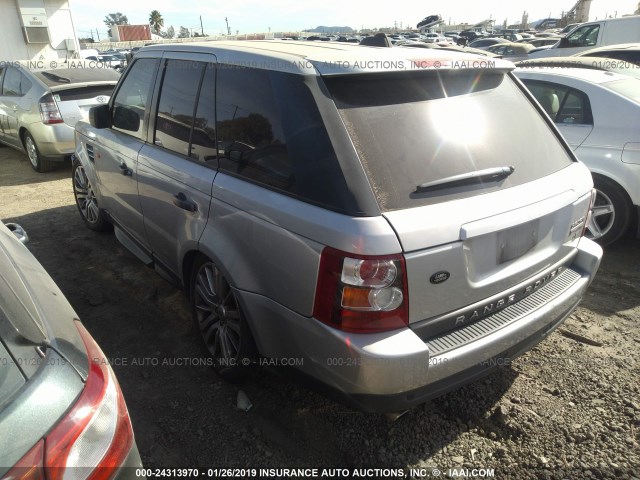 SALSH23466A927012 - 2006 LAND ROVER RANGE ROVER SPORT SUPERCHARGED SILVER photo 3