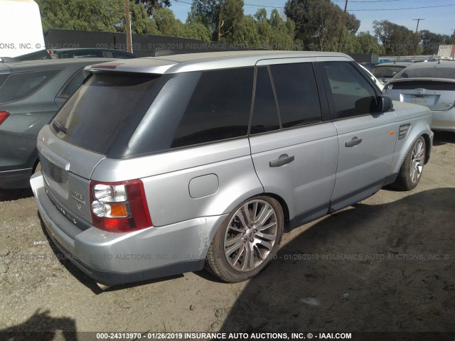 SALSH23466A927012 - 2006 LAND ROVER RANGE ROVER SPORT SUPERCHARGED SILVER photo 4