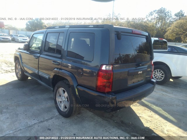 1J8HH48KX8C184925 - 2008 JEEP COMMANDER SPORT BLUE photo 3