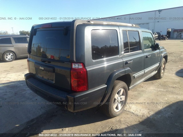 1J8HH48KX8C184925 - 2008 JEEP COMMANDER SPORT BLUE photo 4