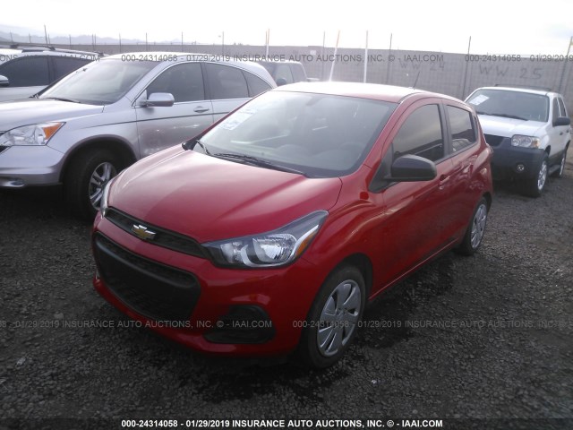 KL8CB6SA0GC639318 - 2016 CHEVROLET SPARK LS RED photo 2