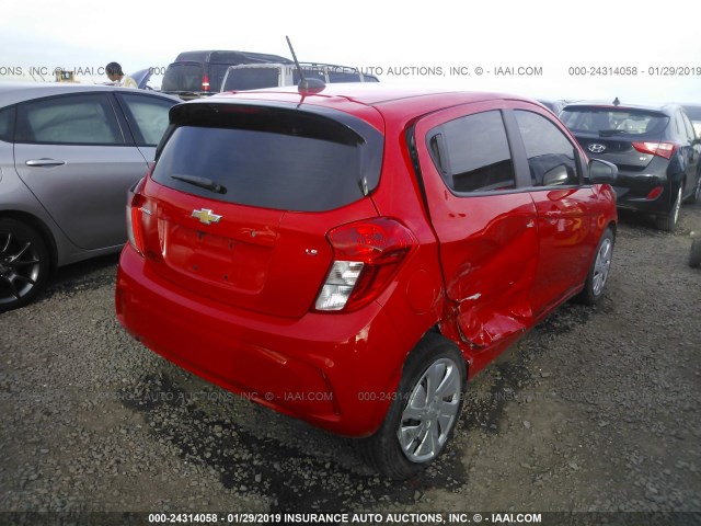 KL8CB6SA0GC639318 - 2016 CHEVROLET SPARK LS RED photo 4