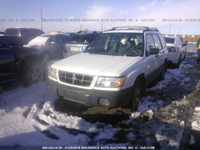 JF1SF6358WG756599 - 1998 SUBARU FORESTER L WHITE photo 2