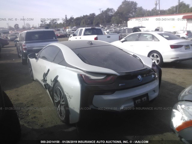 WBY2Z2C3XHV676730 - 2017 BMW I8 WHITE photo 3